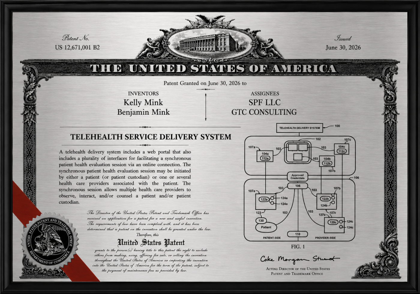 GTC Consulting Celebrates Issuance of U.S. Patent for Telehealth Service Delivery System